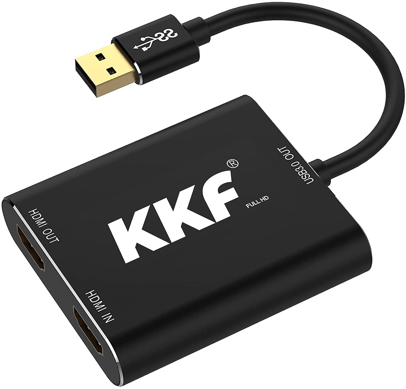 KKF HDMI Video Capture Card 4K, USB3.0 1080P 60FPS HD Ultra-Low Latency, Game Capture Device Work with PS5 PS4 Xbox Nintendo Switch DSLR for Twitch YouTube Live Streaming and Recording