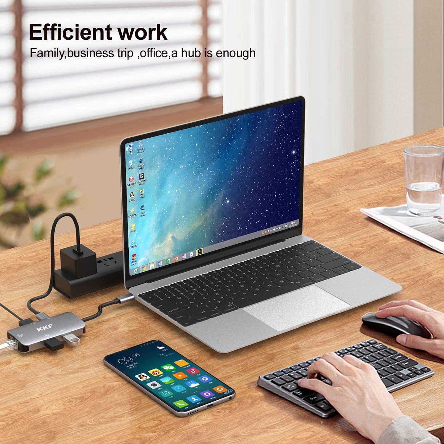 USB C Hub Adapter，5-in-1Type C Ethernet Hub PowerExpand with 4K HDMI, USB 3.0, USB 2.0, PD 3.0 Ports, for MacBook Pro, MacBook Air, Chromebook, iPad Pro, XPS, and More
